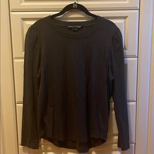 Veronica Beard Charcoal Long Sleeve Top. Size XL 
100% Cotton. Light wear